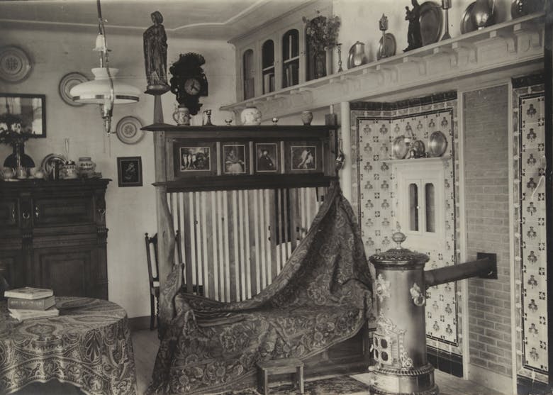 Flor Van Reeth, interieur van de villa Greta in Mortsel, circa 1908