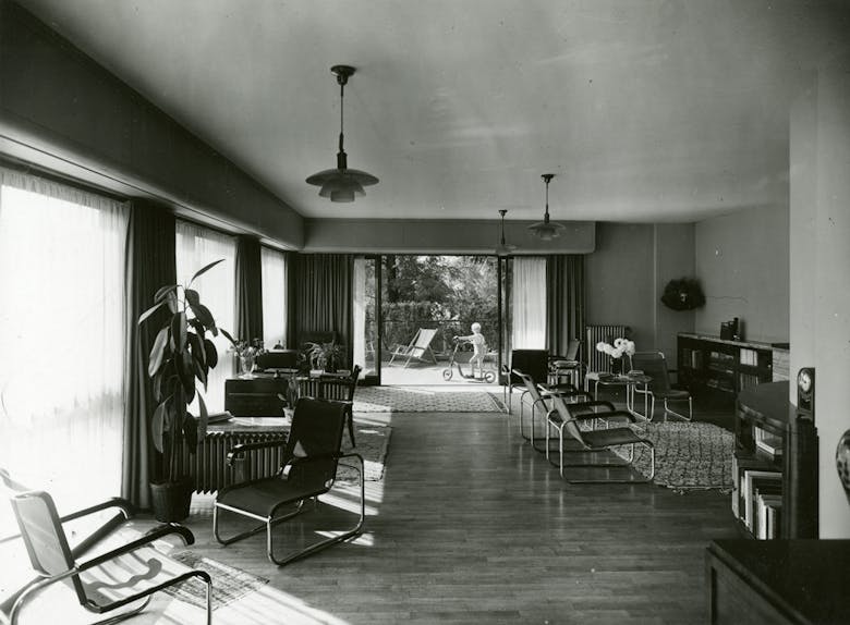 Léon Stynen, interieur van de eigen woning in Antwerpen, circa 1933