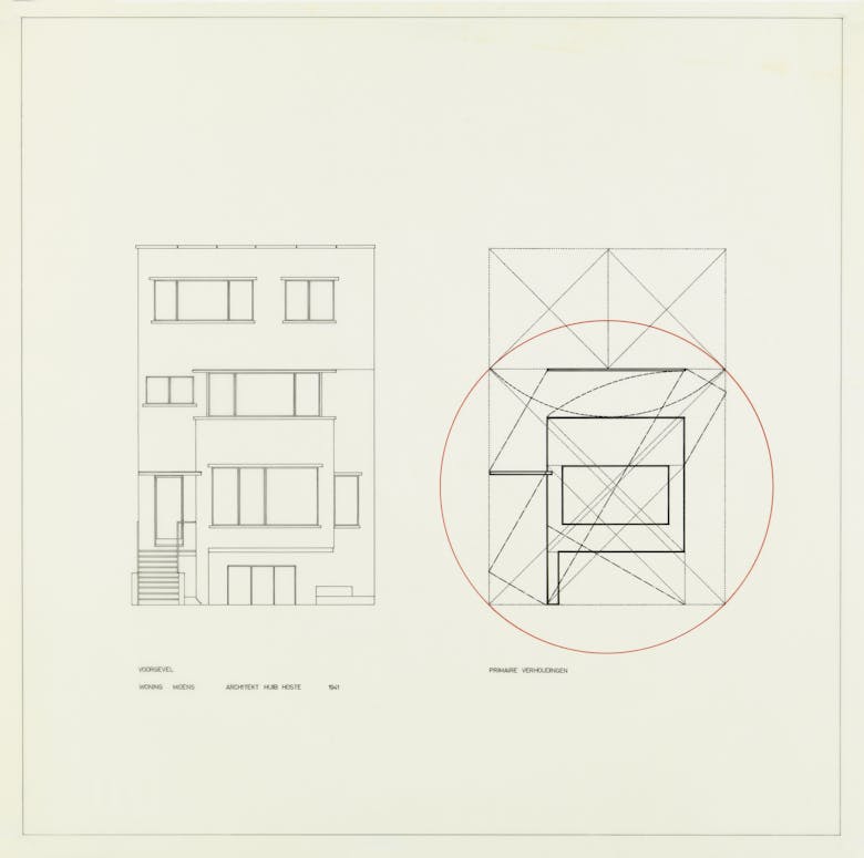 Study of the Moens residence by architect Huib Hoste, 1979-1980