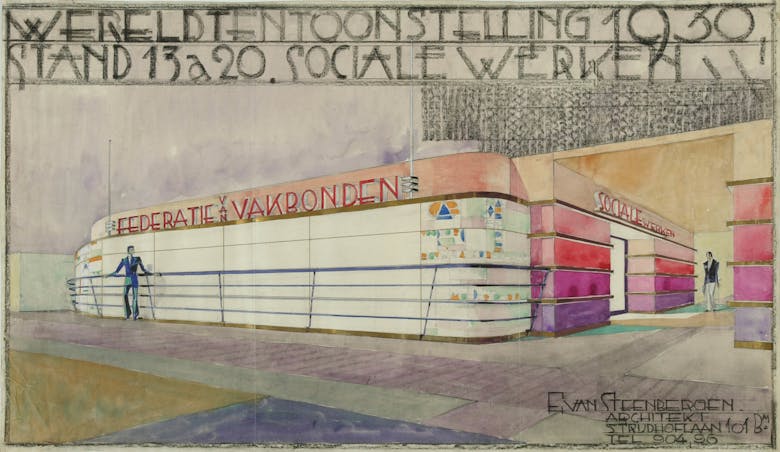Eduard Van Steenbergen, exhibition stand social works for the Antwerp World's Fair of 1930