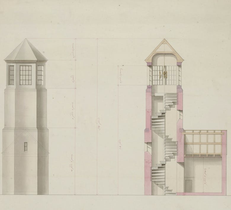 Anoniem ontwerp voor een vuurtoren, begin 19de eeuw