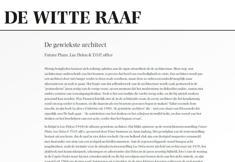 De Witte Raaf 1/07/2021