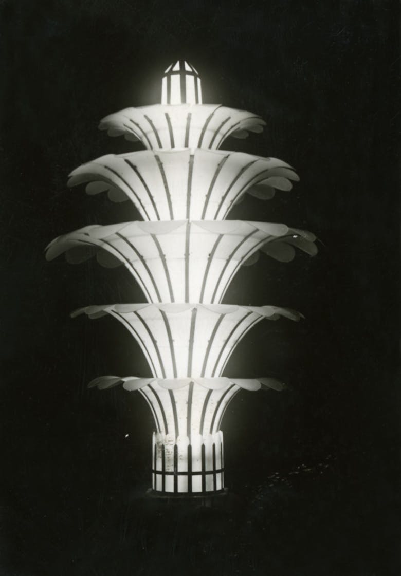 Jos Smolderen, tuinverlichting op de Antwerpse wereldtentoonstelling, 1930