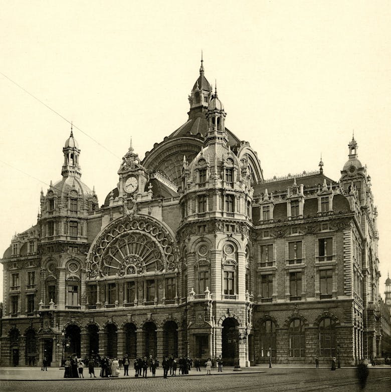 Louis Delacenserie, Central Station in Antwerp, c. 1905