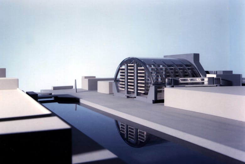 Wedstrijdontwerp Kredietbank in Brussel i.s.m. Architectenbureau Ferre Verbaenen, 1990 (niet uitgevoerd)  I foto Wim Van Nueten
