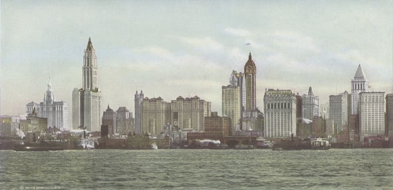 De skyline van New York, 1912