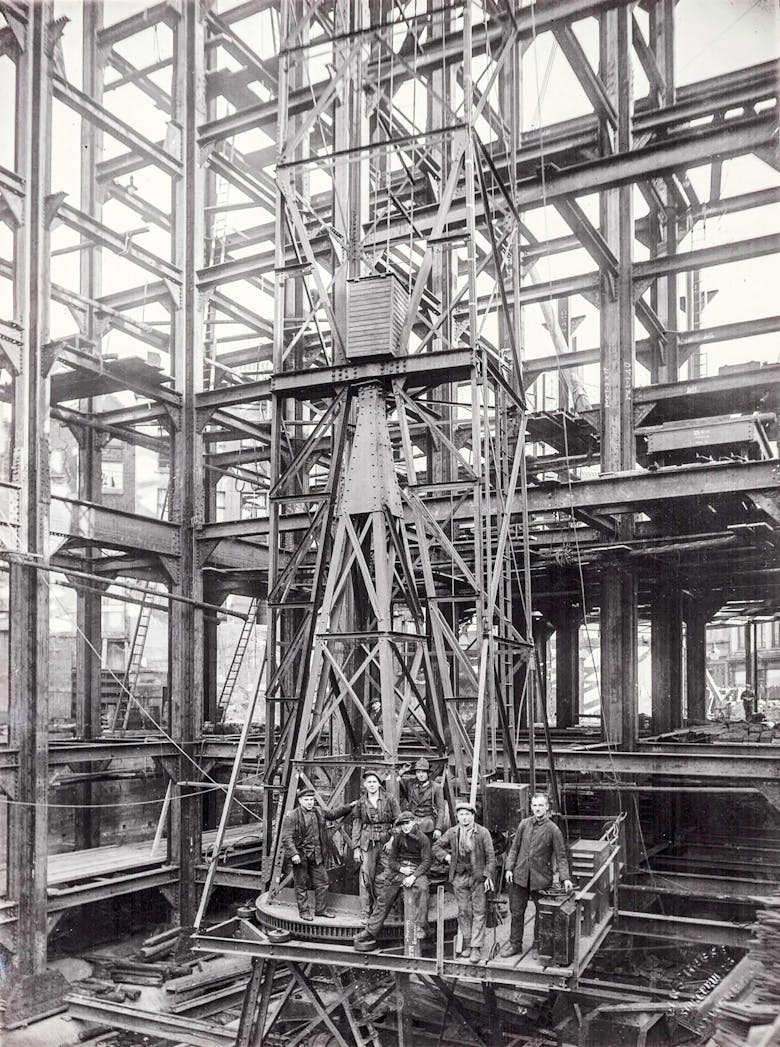 Het staalskelet in opbouw, 1929-1930