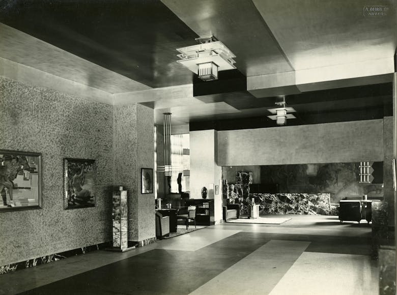 Léon Stynen, interieur van het Paviljoen van de Dekoratieve Kunsten op de Antwerpse wereldtentoonstelling van 1930