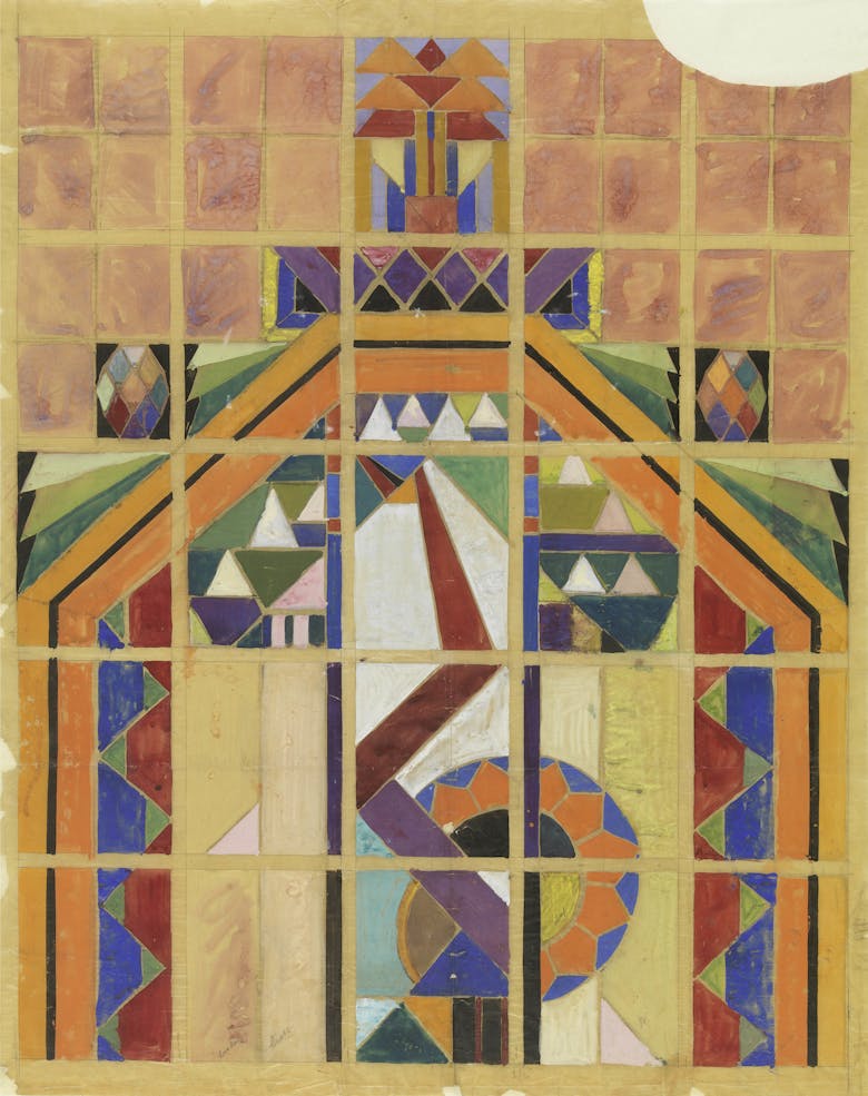 Eduard Van Steenbergen, stained glass house Léonard in Antwerp (Borgerhout), c. 1922