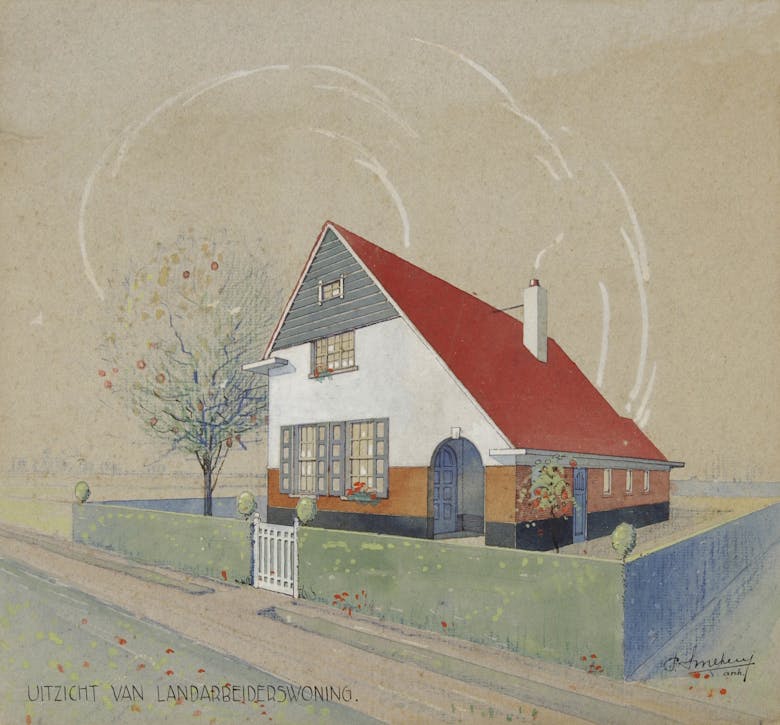 Paul Smekens, undated design for a farm workers house