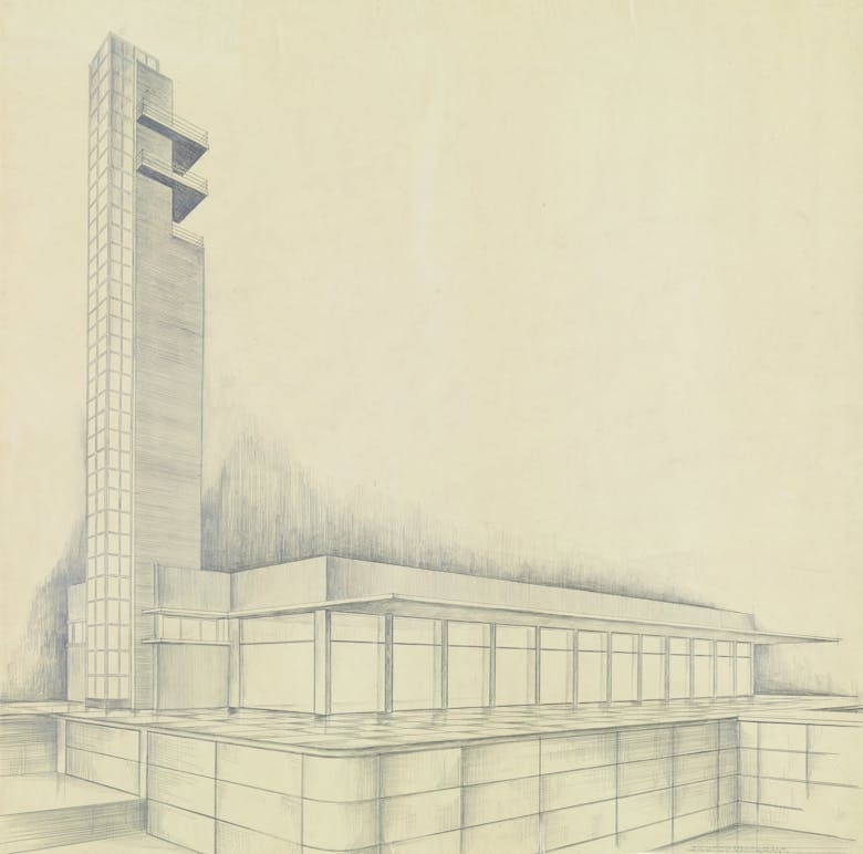 René Vansteenbergen, student design for a restaurant, c. 1933