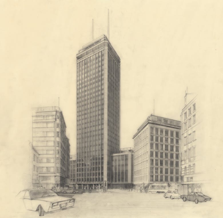 Léon Stynen en Paul De Meyer, voorontwerp voor een nieuw Torengebouw, circa 1968
