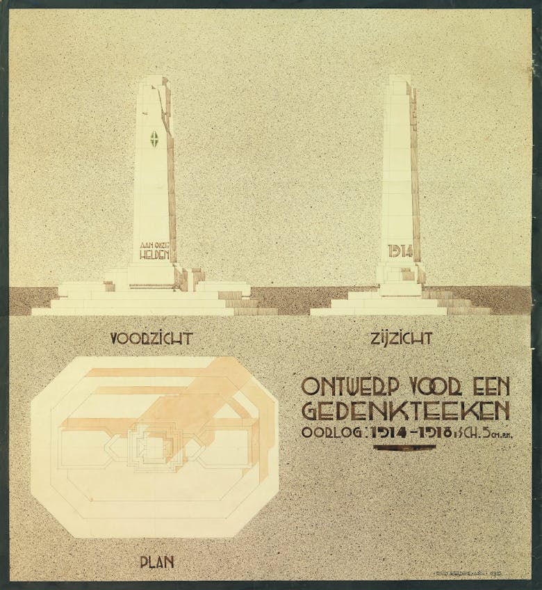 Robert Van Averbeke, commemorative monument in Berlaar, 1925
