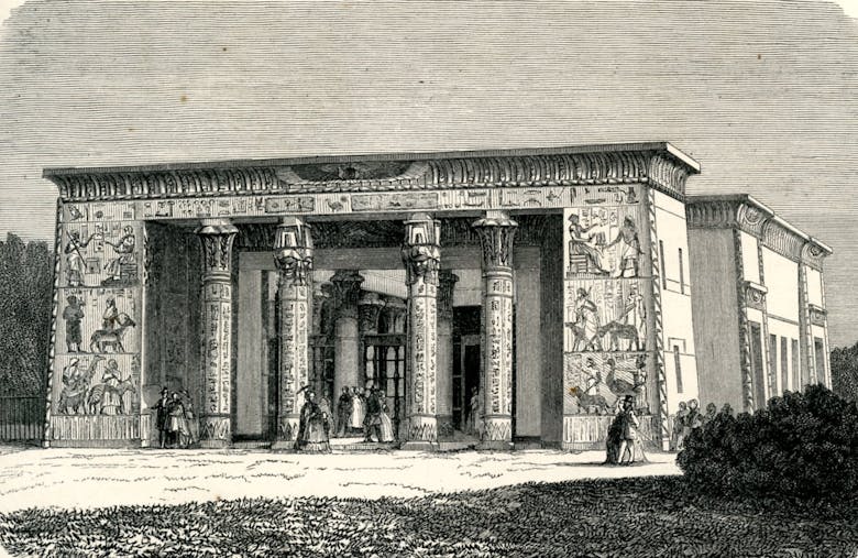Charles Servais, Egyptische tempel, 1855