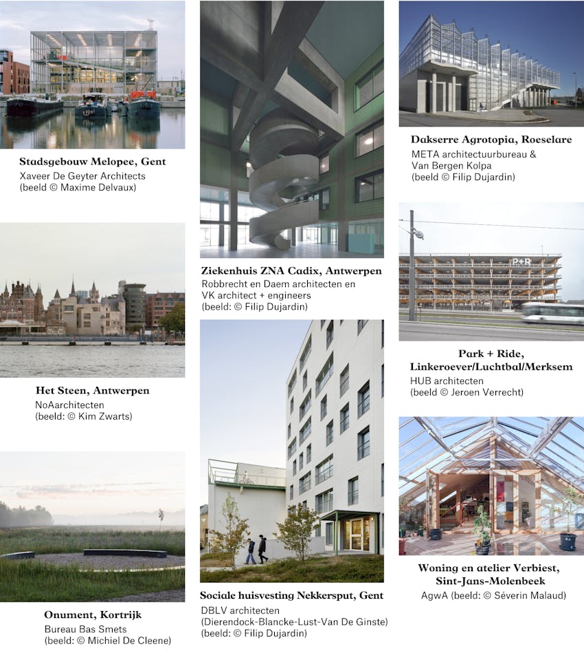 Architectuurboek Vlaanderen N15 Allianties met de realiteit Projectenoverzicht