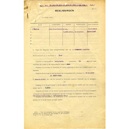 'Beslissingen Mod. T4' 10-06-1925 1/1 © Gemeentearchief Heuvelland