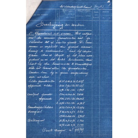 'Bestek tot heropbouw der hoeve 'Jules Muylle' te Zonnebeke' 06-01-1923 3/4 © Gemeentearchief Zonnebeke