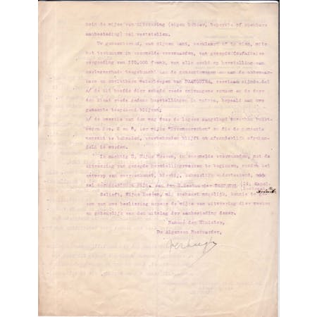 Brief van Verhaeghe, Algemeen Bestuurder van de Dienst voor Vereffening der Oorlogsschade 01-08-1929 2/2 © Gemeentearchief Heuvelland