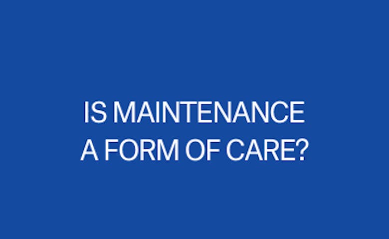 The (built) environment depends on our care. Or does it? Is looking after a building an act of care? Should maintenance, from cleaning work to renovation efforts, be seen as acts of care? Share your thoughts!
