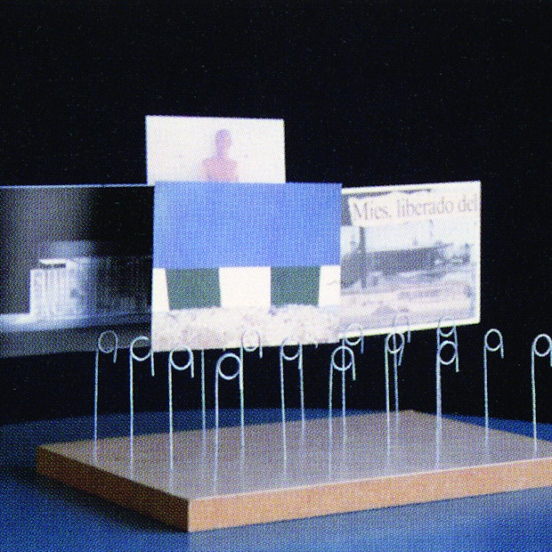 Christian Kieckens Foret Des Cartes Postcards stand prototype 1995