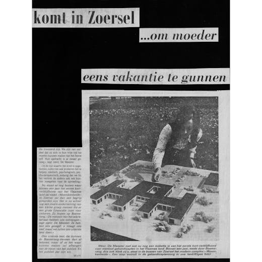 Wivina Demeester with model of Monnikenheide Wivina Demeester with model of Monnikenheide