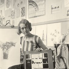 Martha Van Coppenolle in her atelier at the end of her studies ca 1930 Collection City of Antwerp Letterenhuis