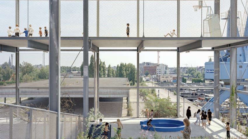 Flanders Architectural Review N°15: Xaveer De Geyter Architects, Melopee municipal building, Ghent © Maxime Delvaux