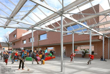 Basisschool De Zonnebloem, Lummen, Frederic Vandoninck Wouter Willems architecten, MikeViktorViktor architects © Filip Dujardin