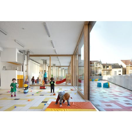 Kinderdagverblijf Nieuw Kinderland, Brussel, Burobill i.s.m. ZAmpone Architectuur © Filip Dujardin