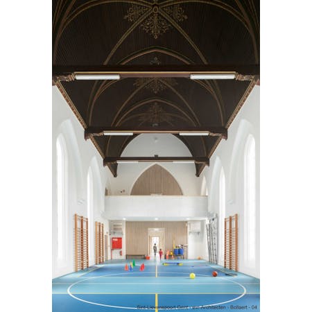 Kleuter- en basisschool Sint-Lievenspoort, Gent, evr-architecten i.s.m. Callebaut-Architecten © Stijn Bollaert